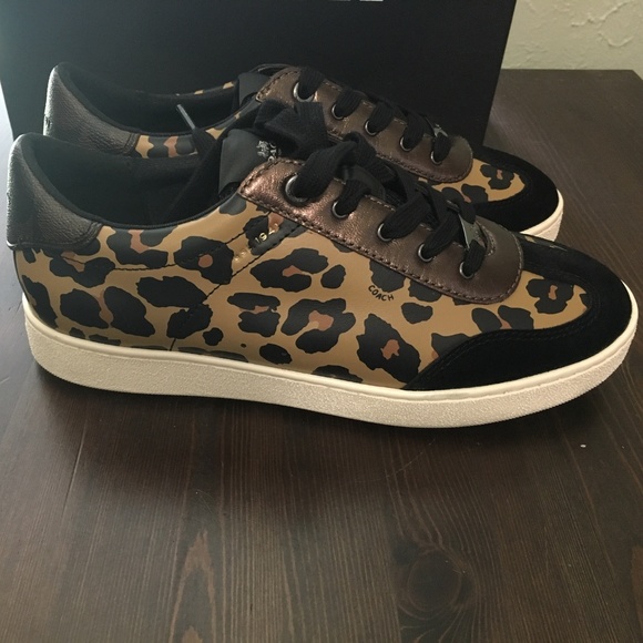 Coach Shoes Coach Signature Leopard Print Leather Coach Shoes Coach Signature Leopard Print Leather